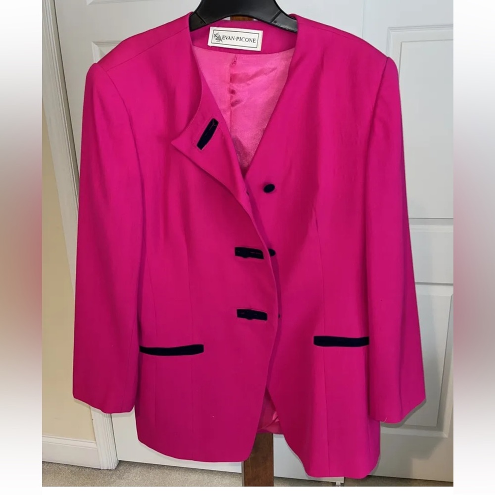 Vintage Evan Picone Pink Business Blazer Women’s Size 14